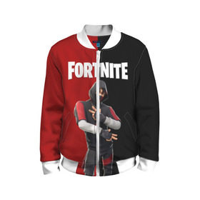 Детский бомбер 3D с принтом FORTNITE IKONIK в городе Новоалтайск, 100% полиэстер | застегивается на молнию, по бокам два кармана без застежек, мягкие манжеты, по низу бомбера и на воротнике — эластичная резинка | fortnite | fortnite 2 | fortnite x маршмелло | ikonik | marshmello | ninja | ninja streamer | иконик | ниндзя | фортнайт | фортнайт 2 | фортнайт глава 2