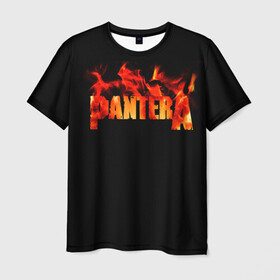 Мужская футболка 3D с принтом Pantera в городе Новоалтайск, 100% полиэфир | прямой крой, круглый вырез горловины, длина до линии бедер | american | anselmo | havy metal | pantera | philip anselmo | trash metal | ансельмо | пантера | фил ансельмо