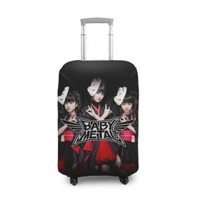 Чехол для чемодана 3D с принтом BABYMETAL в городе Новоалтайск, 86% полиэфир, 14% спандекс | двустороннее нанесение принта, прорези для ручек и колес | babymetal | j pop | japan | бэбиметал | дэт метал | каваий метал | моа кикути | судзука накамото | юи мидзуно | япония