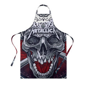 Фартук 3D с принтом Metallica в городе Новоалтайск, 100% полиэстер | общий размер — 65 х 85 см, ширина нагрудника — 26 см, горловина — 53 см, длина завязок — 54 см, общий обхват в поясе — 173 см. Принт на завязках и на горловине наносится с двух сторон, на основной части фартука — только с внешней стороны | album | black | concert | heavy | kirk | metal | metallica | music | rock | tolls | джеймс хэтфилд | кирк хэмметт | клифф бёртон | ларс ульрих | метал | металлика | трэш