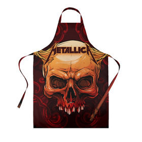 Фартук 3D с принтом Metallica в городе Новоалтайск, 100% полиэстер | общий размер — 65 х 85 см, ширина нагрудника — 26 см, горловина — 53 см, длина завязок — 54 см, общий обхват в поясе — 173 см. Принт на завязках и на горловине наносится с двух сторон, на основной части фартука — только с внешней стороны | album | black | concert | heavy | kirk | metal | metallica | music | rock | tolls | джеймс хэтфилд | кирк хэмметт | клифф бёртон | ларс ульрих | метал | металлика | трэш