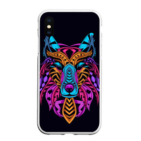 Чехол для iPhone XS Max матовый с принтом Неоновая собака в городе Новоалтайск, Силикон | Область печати: задняя сторона чехла, без боковых панелей | Тематика изображения на принте: animal | beast | furry | rage | wildness | xвост | zoo | агрессия | голова | дикость | живность | животное | зверь | зоология | мохнатый | охота | примат | светящийся | хищник | яркий | ярость