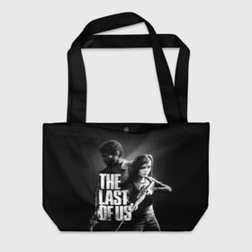 Пляжная сумка 3D с принтом THE LAST OF US в городе Новоалтайск, 100% полиэстер | застегивается на металлическую кнопку; внутренний карман застегивается на молнию. Стенки укреплены специальным мягким материалом, чтобы защитить содержимое от несильных ударов
 | fireflies | look for the light | the last of us | джоэл | игры | одни из нас | цикады | элли