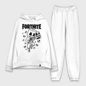 Женский костюм хлопок Oversize с принтом FORTNITE MARSHMELLO в городе Новоалтайск,  |  | chapter 2 | fortnite | marshmello | диджей | игры | маршмэллоу | молоток | фортнайт