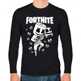Мужской лонгслив хлопок с принтом FORTNITE MARSHMELLO в городе Новоалтайск, 100% хлопок |  | chapter 2 | fortnite | marshmello | диджей | игры | маршмэллоу | молоток | фортнайт