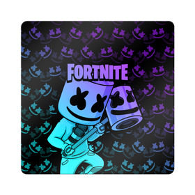 Магнит виниловый Квадрат с принтом FORTNITE MARSHMELLO в городе Новоалтайск, полимерный материал с магнитным слоем | размер 9*9 см, закругленные углы | chapter 2 | fortnite | marshmello | диджей | игры | маршмэллоу | молоток | фортнайт