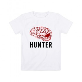 Детская футболка хлопок с принтом Mindhunter в городе Новоалтайск, 100% хлопок | круглый вырез горловины, полуприлегающий силуэт, длина до линии бедер | hunter | mind | mindhunter | netflix | мозг | охотник | охотник за разумом | разум | сериал