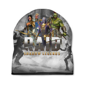 Шапка 3D с принтом RAID SHADOW LEGENDS в городе Новоалтайск, 100% полиэстер | универсальный размер, печать по всей поверхности изделия | 