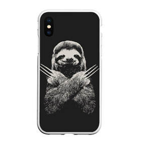 Чехол для iPhone XS Max матовый с принтом Slotherine в городе Новоалтайск, Силикон | Область печати: задняя сторона чехла, без боковых панелей | animals | wolverine | ленивец | росомаха