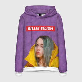 Мужская толстовка 3D с принтом BILLIE EILISH в городе Новоалтайск, 100% полиэстер | двухслойный капюшон со шнурком для регулировки, мягкие манжеты на рукавах и по низу толстовки, спереди карман-кенгуру с мягким внутренним слоем. | bad guy | billie | eilish | ocean eyes | айлиш | билли | девушка | певица | эйлиш