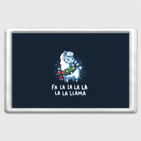 Магнит 45*70 с принтом Fa-la-lama в городе Новоалтайск, Пластик | Размер: 78*52 мм; Размер печати: 70*45 | alpaca | lama | new year | sweater | ugly | альпака | лама | новый год | рождество | свитер