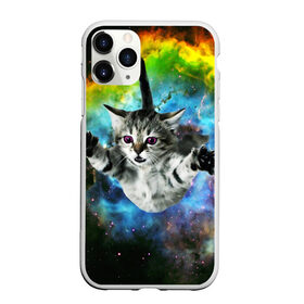 Чехол для iPhone 11 Pro Max матовый с принтом КОСМИЧЕСКИЙ КОТ в городе Новоалтайск, Силикон |  | Тематика изображения на принте: cat | cats | животные | киса | киска | кот | котики | коты | котэ | кошка | природа