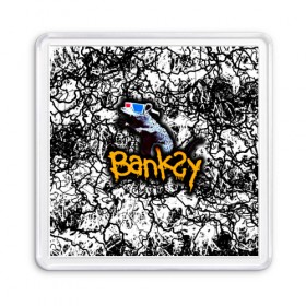Магнит 55*55 с принтом Banksy в городе Новоалтайск, Пластик | Размер: 65*65 мм; Размер печати: 55*55 мм | art | banksy | street | street art | арт | бэнкси | стрит | стрит арт