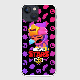 Чехол для iPhone 13 mini с принтом BRAWL STARS   SANDY в городе Новоалтайск,  |  | Тематика изображения на принте: brawl | bull | colt | crow | game | games | leon | online | penny | poco | sandy | shelly | spike | star | stars | wanted | брав | бравл | браво | звезда | звезды | игра | игры | лого | онлайн | сенди | старс | сэнди