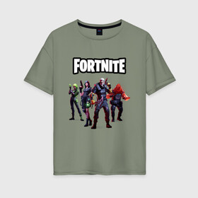 Женская футболка хлопок Oversize с принтом Fortnite Battle Chapter 2 в городе Новоалтайск, 100% хлопок | свободный крой, круглый ворот, спущенный рукав, длина до линии бедер
 | fortnite | fortnite 11 season | fortnite chapter 2 | game | island fortnite | битва | игра | карта | мир фортнайт | остров фортнайт | фортнайт | фортнайт 11 сезон | фортнайт часть 2