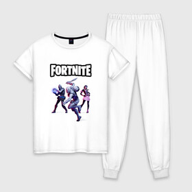 Женская пижама хлопок с принтом Fortnite Battle Chapter 2 в городе Новоалтайск, 100% хлопок | брюки и футболка прямого кроя, без карманов, на брюках мягкая резинка на поясе и по низу штанин | fortnite | fortnite 11 season | fortnite chapter 2 | game | island fortnite | битва | игра | карта | мир фортнайт | остров фортнайт | фортнайт | фортнайт 11 сезон | фортнайт часть 2