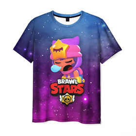 Мужская футболка 3D с принтом SANDY SPACE (Brawl Stars) в городе Новоалтайск, 100% полиэфир | прямой крой, круглый вырез горловины, длина до линии бедер | Тематика изображения на принте: brawl | bull | colt | crow | game | games | leon | online | penny | poco | sandy | shelly | spike | star | stars | wanted | брав | бравл | браво | звезда | звезды | игра | игры | лого | онлайн | сенди | старс | сэнди