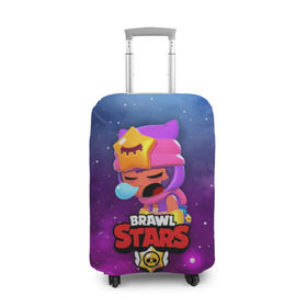 Чехол для чемодана 3D с принтом SANDY SPACE (Brawl Stars) в городе Новоалтайск, 86% полиэфир, 14% спандекс | двустороннее нанесение принта, прорези для ручек и колес | brawl | bull | colt | crow | game | games | leon | online | penny | poco | sandy | shelly | spike | star | stars | wanted | брав | бравл | браво | звезда | звезды | игра | игры | лого | онлайн | сенди | старс | сэнди