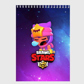 Скетчбук с принтом SANDY SPACE (Brawl Stars) в городе Новоалтайск, 100% бумага
 | 48 листов, плотность листов — 100 г/м2, плотность картонной обложки — 250 г/м2. Листы скреплены сверху удобной пружинной спиралью | Тематика изображения на принте: brawl | bull | colt | crow | game | games | leon | online | penny | poco | sandy | shelly | spike | star | stars | wanted | брав | бравл | браво | звезда | звезды | игра | игры | лого | онлайн | сенди | старс | сэнди
