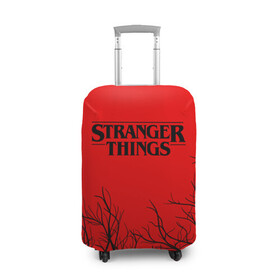 Чехол для чемодана 3D с принтом STRANGER THINGS | ОЧЕНЬ СТРАННЫЕ ДЕЛА в городе Новоалтайск, 86% полиэфир, 14% спандекс | двустороннее нанесение принта, прорези для ручек и колес | 011 | 11 | netflix | stranger things | демогоргон | нетфликс | одди | одиннадцатая | очень странные дела | сериалы