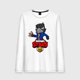 Мужской лонгслив хлопок с принтом BRAWL STARS CROW в городе Новоалтайск, 100% хлопок |  | brawl stars | brawl stars crow | brawler | crow | бравл старз | бравлер | ворон