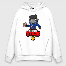Мужское худи Oversize хлопок с принтом BRAWL STARS CROW в городе Новоалтайск, френч-терри — 70% хлопок, 30% полиэстер. Мягкий теплый начес внутри —100% хлопок | боковые карманы, эластичные манжеты и нижняя кромка, капюшон на магнитной кнопке | brawl stars | brawl stars crow | brawler | crow | бравл старз | бравлер | ворон