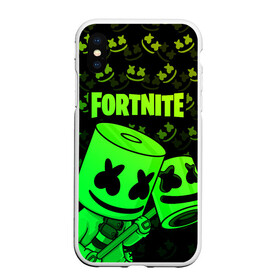 Чехол для iPhone XS Max матовый с принтом FORTNITE MARSHMELLO в городе Новоалтайск, Силикон | Область печати: задняя сторона чехла, без боковых панелей | chapter 2 | fortnite | marshmello | диджей | игры | маршмэллоу | молоток | фортнайт
