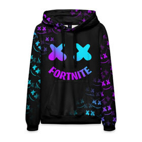 Мужская толстовка 3D с принтом FORTNITE x MARSHMELLO в городе Новоалтайск, 100% полиэстер | двухслойный капюшон со шнурком для регулировки, мягкие манжеты на рукавах и по низу толстовки, спереди карман-кенгуру с мягким внутренним слоем. | fortnite | fortnite 2 | fortnite x маршмелло | ikonik | marshmello | ninja | ninja streamer | иконик | ниндзя | фортнайт | фортнайт 2 | фортнайт глава 2