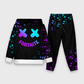 Детский костюм 3D (с толстовкой) с принтом FORTNITE x MARSHMELLO в городе Новоалтайск,  |  | Тематика изображения на принте: fortnite | fortnite 2 | fortnite x маршмелло | ikonik | marshmello | ninja | ninja streamer | иконик | ниндзя | фортнайт | фортнайт 2 | фортнайт глава 2