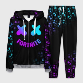 Мужской костюм 3D с принтом FORTNITE x MARSHMELLO в городе Новоалтайск, 100% полиэстер | Манжеты и пояс оформлены тканевой резинкой, двухслойный капюшон со шнурком для регулировки, карманы спереди | fortnite | fortnite 2 | fortnite x маршмелло | ikonik | marshmello | ninja | ninja streamer | иконик | ниндзя | фортнайт | фортнайт 2 | фортнайт глава 2