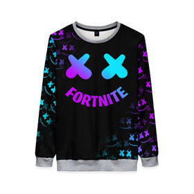 Женский свитшот 3D с принтом FORTNITE x MARSHMELLO в городе Новоалтайск, 100% полиэстер с мягким внутренним слоем | круглый вырез горловины, мягкая резинка на манжетах и поясе, свободная посадка по фигуре | fortnite | fortnite 2 | fortnite x маршмелло | ikonik | marshmello | ninja | ninja streamer | иконик | ниндзя | фортнайт | фортнайт 2 | фортнайт глава 2