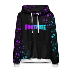 Мужская толстовка 3D с принтом FORTNITE x MARSHMELLO в городе Новоалтайск, 100% полиэстер | двухслойный капюшон со шнурком для регулировки, мягкие манжеты на рукавах и по низу толстовки, спереди карман-кенгуру с мягким внутренним слоем. | fnchap2 | fortnite | fortnite 2 | fortnite x | marshmello | маршмелло | фортнайт | фортнайт 2 | фортнайт глава 2