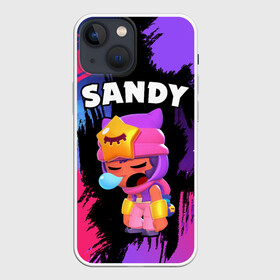 Чехол для iPhone 13 mini с принтом BRAWL STARS   SANDY (Space) в городе Новоалтайск,  |  | Тематика изображения на принте: brawl | bull | colt | crow | game | games | leon | online | penny | poco | sandy | shelly | spike | star | stars | wanted | брав | бравл | браво | звезда | звезды | игра | игры | лого | онлайн | сенди | старс | сэнди