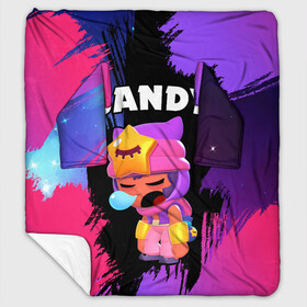 Плед с рукавами с принтом BRAWL STARS - SANDY (Space) в городе Новоалтайск, 100% полиэстер | Закругленные углы, все края обработаны. Ткань не мнется и не растягивается. Размер 170*145 | brawl | bull | colt | crow | game | games | leon | online | penny | poco | sandy | shelly | spike | star | stars | wanted | брав | бравл | браво | звезда | звезды | игра | игры | лого | онлайн | сенди | старс | сэнди