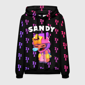 Мужская толстовка 3D с принтом BRAWL STARS - SANDY (Zzz) в городе Новоалтайск, 100% полиэстер | двухслойный капюшон со шнурком для регулировки, мягкие манжеты на рукавах и по низу толстовки, спереди карман-кенгуру с мягким внутренним слоем. | brawl | bull | colt | crow | game | games | leon | online | penny | poco | sandy | shelly | spike | star | stars | wanted | брав | бравл | браво | звезда | звезды | игра | игры | лого | онлайн | сенди | старс | сэнди
