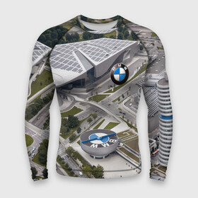 Мужской рашгард 3D с принтом BMW city в городе Новоалтайск,  |  | bmw | buildings | city | germany | munich | prestige | бмв | германия | город | здания | мюнхен | престиж