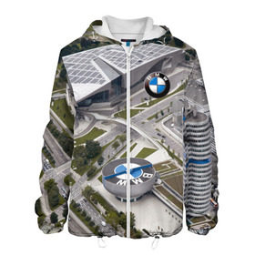 Мужская куртка 3D с принтом BMW city в городе Новоалтайск, ткань верха — 100% полиэстер, подклад — флис | прямой крой, подол и капюшон оформлены резинкой с фиксаторами, два кармана без застежек по бокам, один большой потайной карман на груди. Карман на груди застегивается на липучку | bmw | buildings | city | germany | munich | prestige | бмв | германия | город | здания | мюнхен | престиж