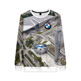 Женский свитшот 3D с принтом BMW city в городе Новоалтайск, 100% полиэстер с мягким внутренним слоем | круглый вырез горловины, мягкая резинка на манжетах и поясе, свободная посадка по фигуре | bmw | buildings | city | germany | munich | prestige | бмв | германия | город | здания | мюнхен | престиж