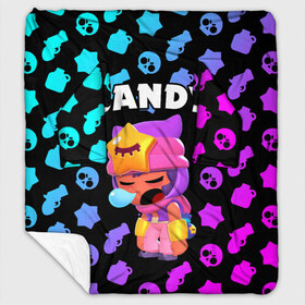 Плед с рукавами с принтом BRAWL STARS - SANDY в городе Новоалтайск, 100% полиэстер | Закругленные углы, все края обработаны. Ткань не мнется и не растягивается. Размер 170*145 | Тематика изображения на принте: brawl | bull | colt | crow | game | games | leon | online | penny | poco | sandy | shelly | spike | star | stars | wanted | брав | бравл | браво | звезда | звезды | игра | игры | лого | онлайн | сенди | старс | сэнди