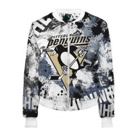 Женский бомбер 3D Питтсбург Пингвинз: в городе Новоалтайск, 100% полиэстер | застегивается на молнию, по бокам два кармана без застежек, мягкие манжеты, по низу бомбера и на воротнике — эластичная резинка | hockey | nhl | penguins | pittsburgh | pittsburgh penguins | usa | нхл | пингвинз | питтсбург | питтсбург пингвинз | спорт | сша | хоккей | шайба