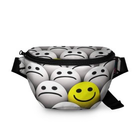 Поясная сумка 3D с принтом EMOJI 2019 в городе Новоалтайск, 100% полиэстер | плотная ткань, ремень с регулируемой длиной, внутри несколько карманов для мелочей, основное отделение и карман с обратной стороны сумки застегиваются на молнию | emoji | настроение | позитив | смайлики | смайлы | стикеры | текстура смайл | улыбки | фон смайл | эмодзи