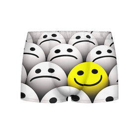 Мужские трусы 3D с принтом EMOJI 2019 в городе Новоалтайск, 50% хлопок, 50% полиэстер | классическая посадка, на поясе мягкая тканевая резинка | emoji | настроение | позитив | смайлики | смайлы | стикеры | текстура смайл | улыбки | фон смайл | эмодзи