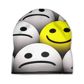 Шапка 3D с принтом EMOJI 2019 в городе Новоалтайск, 100% полиэстер | универсальный размер, печать по всей поверхности изделия | emoji | настроение | позитив | смайлики | смайлы | стикеры | текстура смайл | улыбки | фон смайл | эмодзи