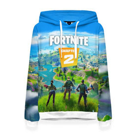 Женская толстовка 3D с принтом FORTNITE 2 ЧАСТЬ (2 СТОРОНЫ) в городе Новоалтайск, 100% полиэстер  | двухслойный капюшон со шнурком для регулировки, мягкие манжеты на рукавах и по низу толстовки, спереди карман-кенгуру с мягким внутренним слоем. | 1 сезон | 11 сезон | 2 часть | battle | chapter 2 | fort | fortnite | fortnite 2 | royale | season 11 | битва | королевская | форт | фортнайт