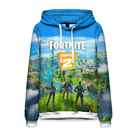 Мужская толстовка 3D с принтом FORTNITE 2 ЧАСТЬ (2 СТОРОНЫ) в городе Новоалтайск, 100% полиэстер | двухслойный капюшон со шнурком для регулировки, мягкие манжеты на рукавах и по низу толстовки, спереди карман-кенгуру с мягким внутренним слоем. | 1 сезон | 11 сезон | 2 часть | battle | chapter 2 | fort | fortnite | fortnite 2 | royale | season 11 | битва | королевская | форт | фортнайт