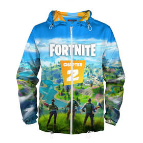 Мужская ветровка 3D с принтом FORTNITE 2 ЧАСТЬ (2 СТОРОНЫ) в городе Новоалтайск, 100% полиэстер | подол и капюшон оформлены резинкой с фиксаторами, два кармана без застежек по бокам, один потайной карман на груди | 1 сезон | 11 сезон | 2 часть | battle | chapter 2 | fort | fortnite | fortnite 2 | royale | season 11 | битва | королевская | форт | фортнайт