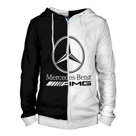 Мужская толстовка 3D на молнии с принтом MERCEDES-BENZ в городе Новоалтайск, 100% полиэстер | длина до линии бедра, манжеты и пояс оформлены мягкой тканевой резинкой, двухслойный капюшон со шнурком для регулировки, спереди молния, по бокам два кармана | Тематика изображения на принте: amg | benz | mercedes | амг | бенз | бенс | бенц | гелик | мерин | мерс | мерседес