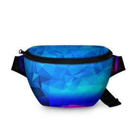 Поясная сумка 3D с принтом ABSTRACT NEON в городе Новоалтайск, 100% полиэстер | плотная ткань, ремень с регулируемой длиной, внутри несколько карманов для мелочей, основное отделение и карман с обратной стороны сумки застегиваются на молнию | abstract | abstraction | color | geometry | paitnt | polygon | polygonal | psy | абстракция | геометрия | краски | неоновые | полигоны | психоделика