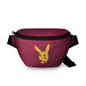 Поясная сумка 3D с принтом Pikachu в городе Новоалтайск, 100% полиэстер | плотная ткань, ремень с регулируемой длиной, внутри несколько карманов для мелочей, основное отделение и карман с обратной стороны сумки застегиваются на молнию | pikachu | pokeball | pokemon | пикачу | покебол | покемон