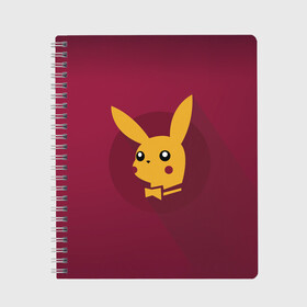Тетрадь с принтом Pikachu в городе Новоалтайск, 100% бумага | 48 листов, плотность листов — 60 г/м2, плотность картонной обложки — 250 г/м2. Листы скреплены сбоку удобной пружинной спиралью. Уголки страниц и обложки скругленные. Цвет линий — светло-серый
 | pikachu | pokeball | pokemon | пикачу | покебол | покемон